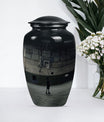 10-inch basketball urn made from aluminium.