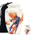 classic abstract basketball urn for memorialization.