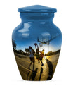 classic basketball urn, ideal memorial for male adults.