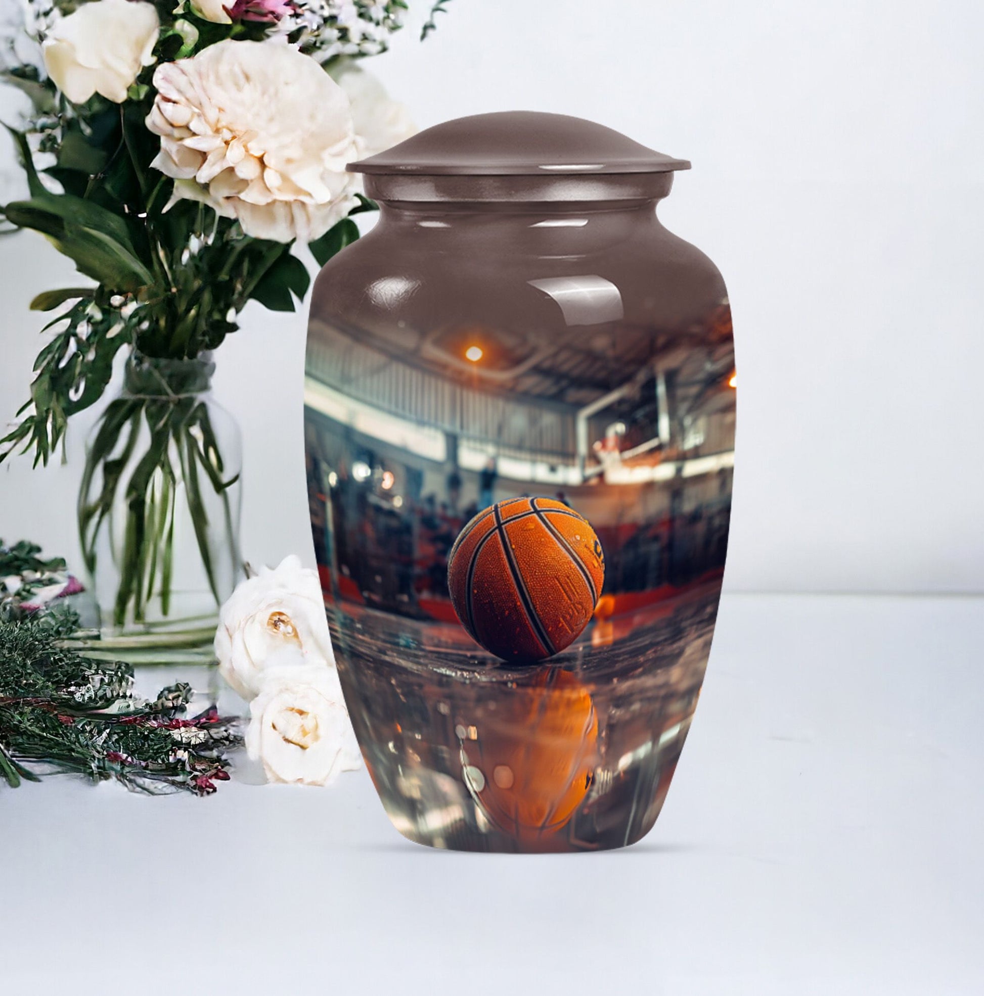 10-inch classic basketball urn for mom, 