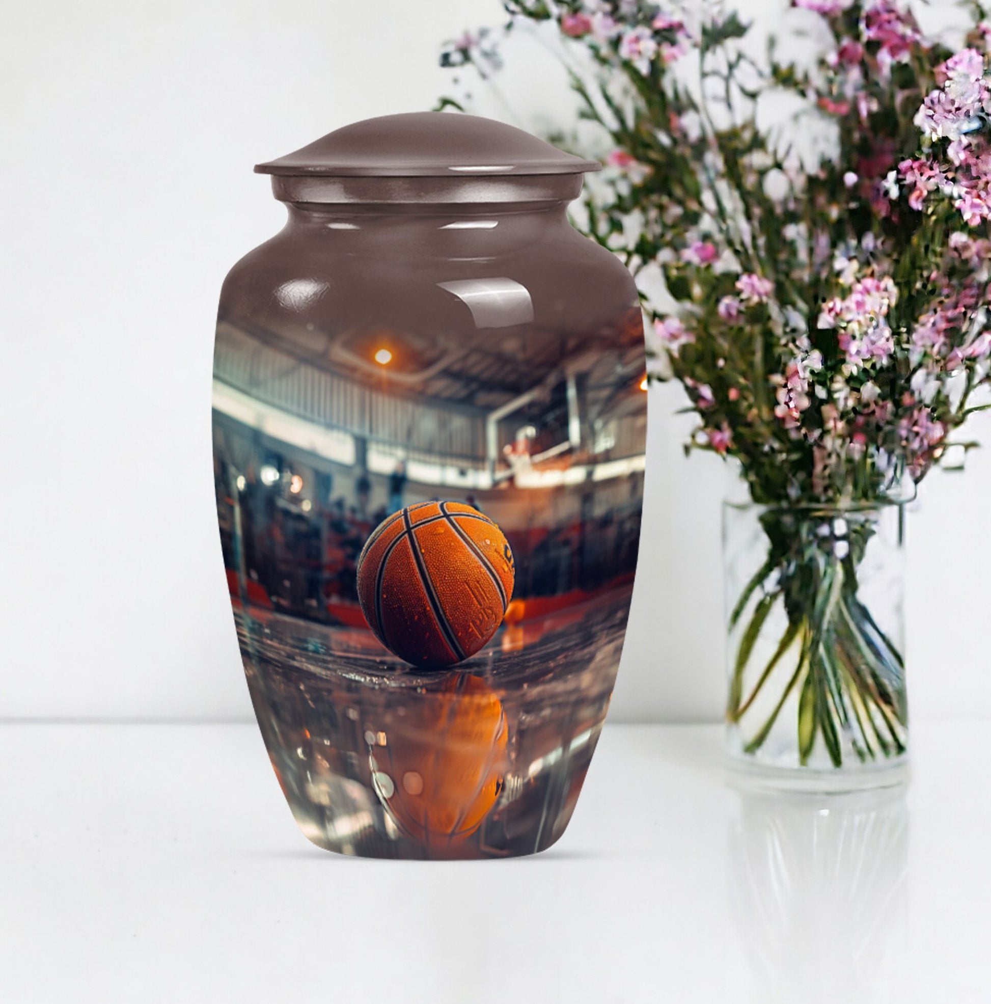 10-inch classic basketball urn for mom, 