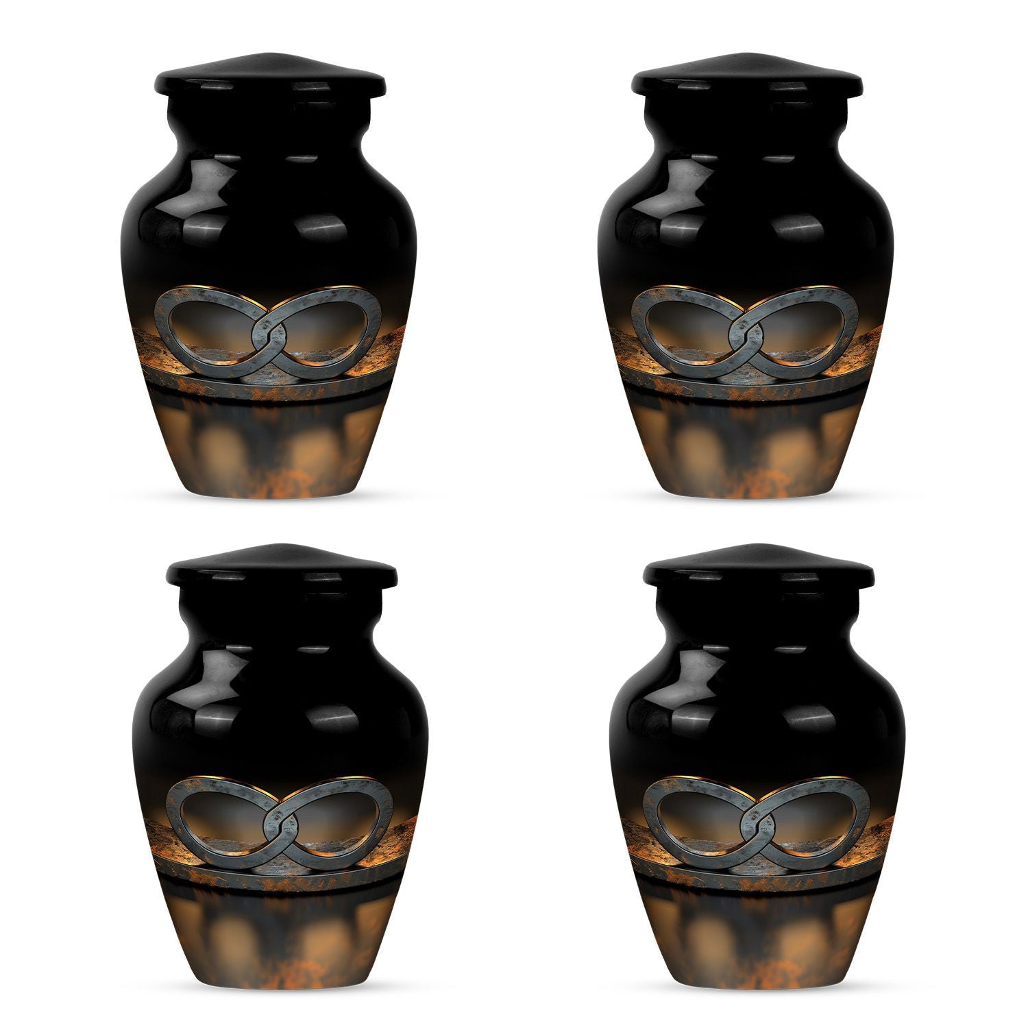 Classic 10-inch Catholic urn in abstract design 