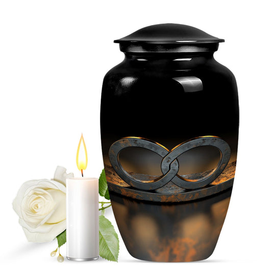 Classic 10-inch Catholic urn in abstract design 