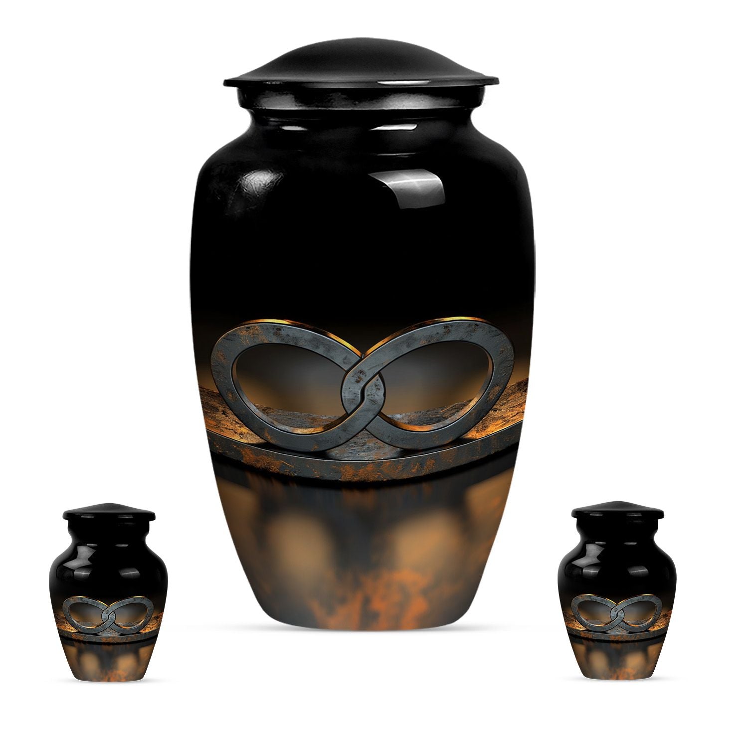 Classic 10-inch Catholic urn in abstract design 