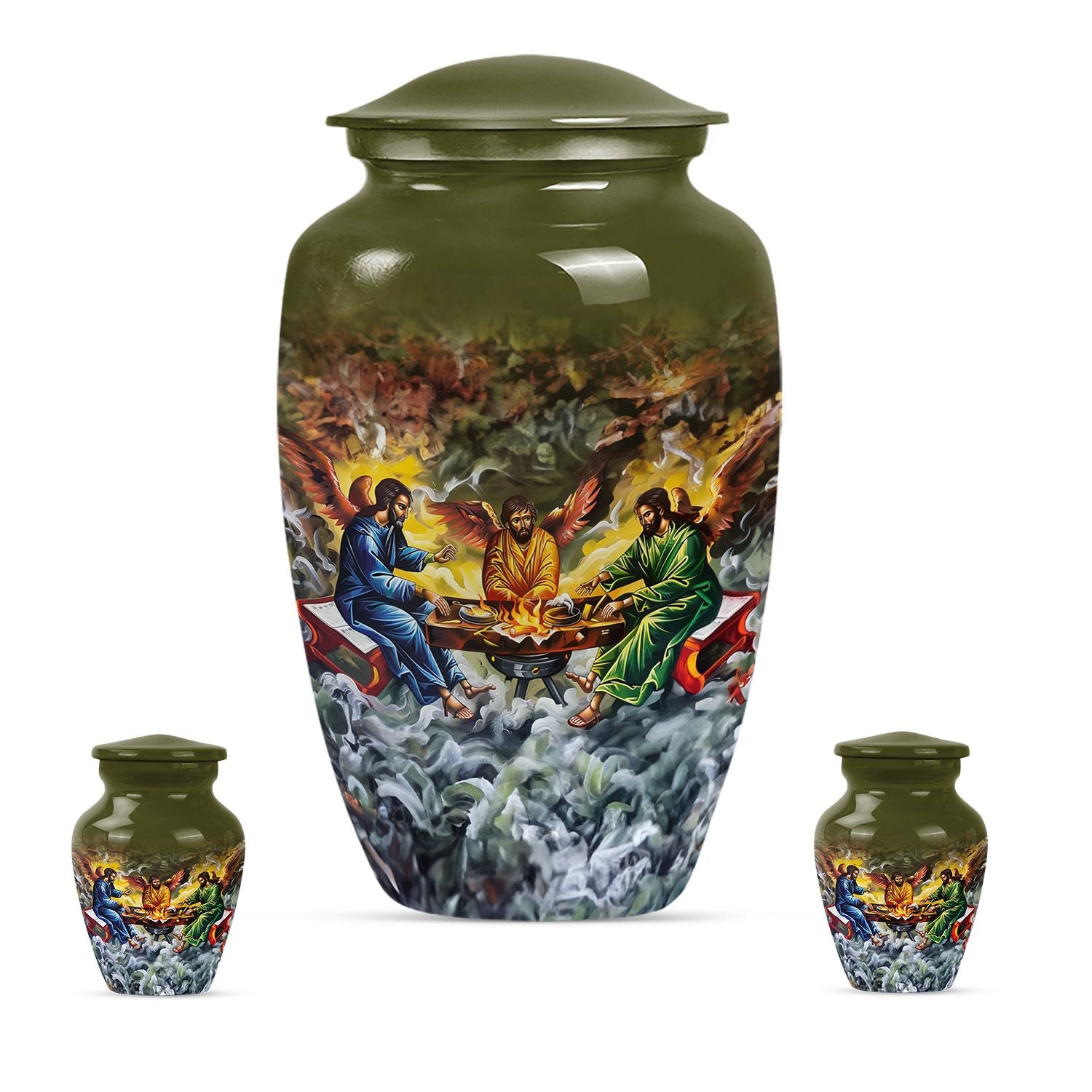 Catholic urn for funeral and memorial