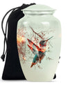 Classic 10 inch Aluminium Hummingbird Cremation Urn.