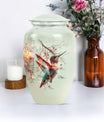 Classic 10 inch Aluminium Hummingbird Cremation Urn.