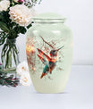 Classic 10 inch Aluminium Hummingbird Cremation Urn.