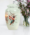 Classic 10 inch Aluminium Hummingbird Cremation Urn.