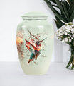 Classic 10 inch Aluminium Hummingbird Cremation Urn.