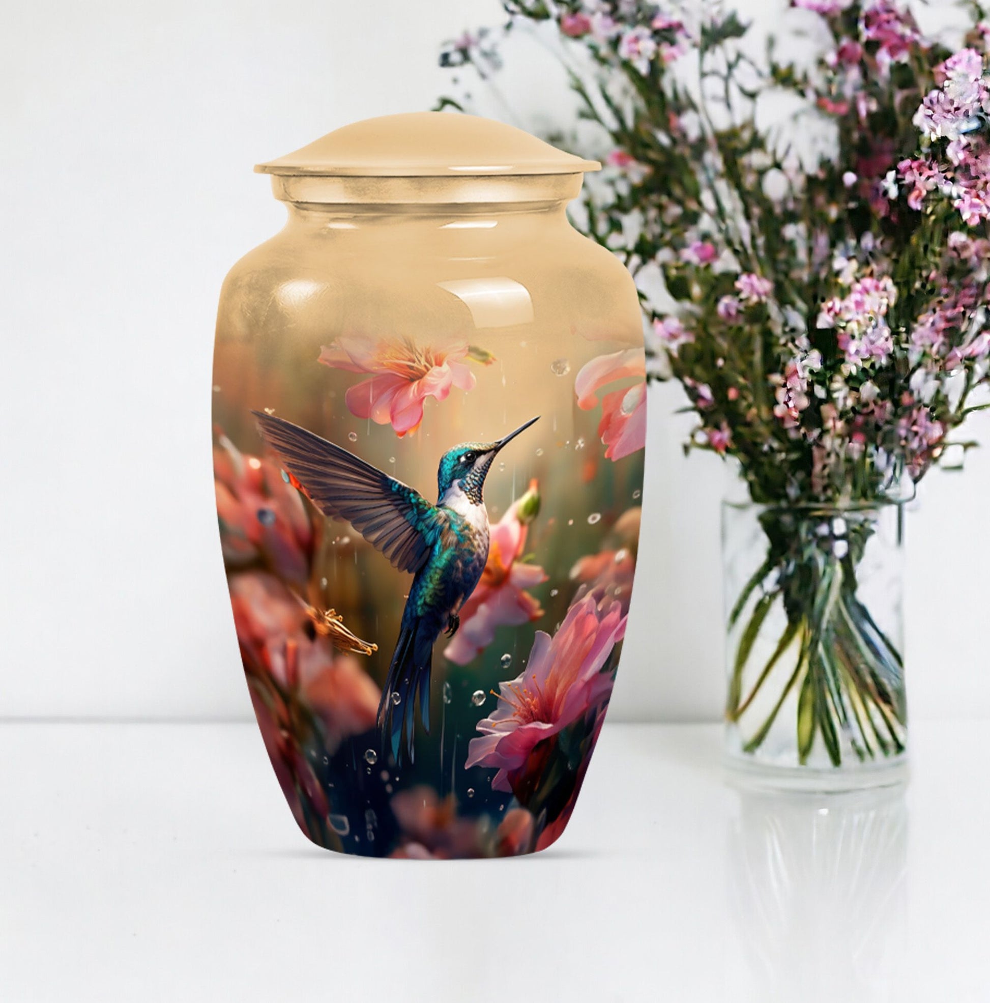 humming bird urn for human ashes.