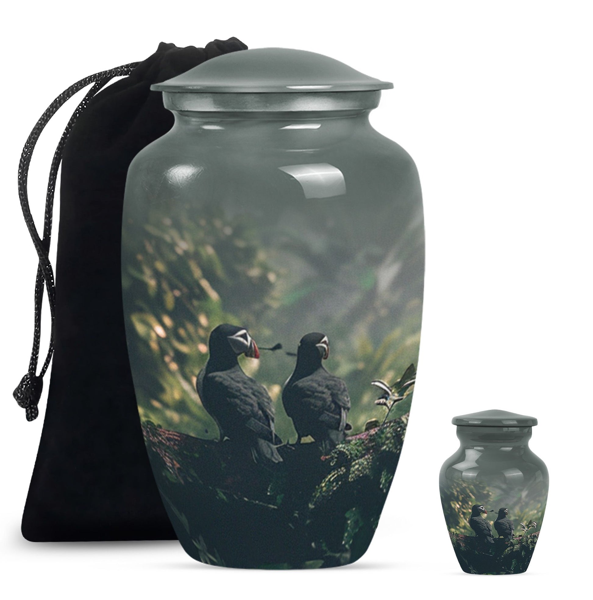 Classic 10-inch Puffin Bird Urn.