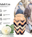 10-inch classic pattern urn for ashes.