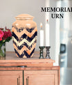 10-inch classic pattern urn for ashes.