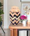 10-inch classic pattern urn for ashes.