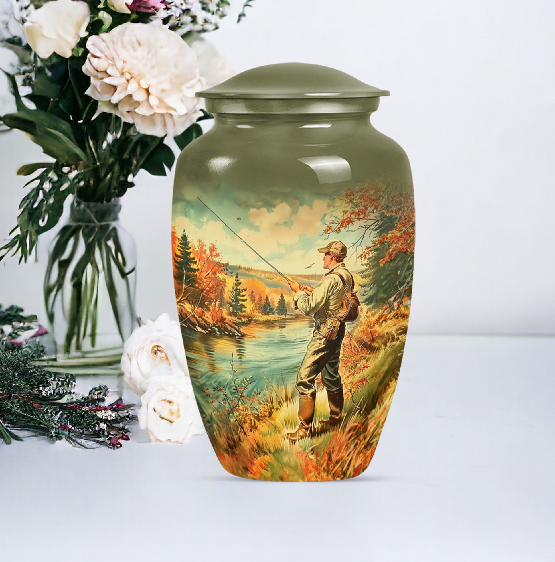 10 inch Classic Fishing Urn.