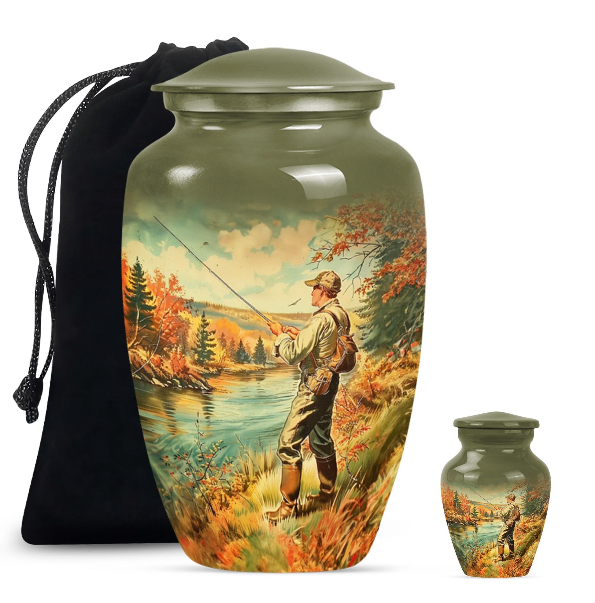 10 inch Classic Fishing Urn.