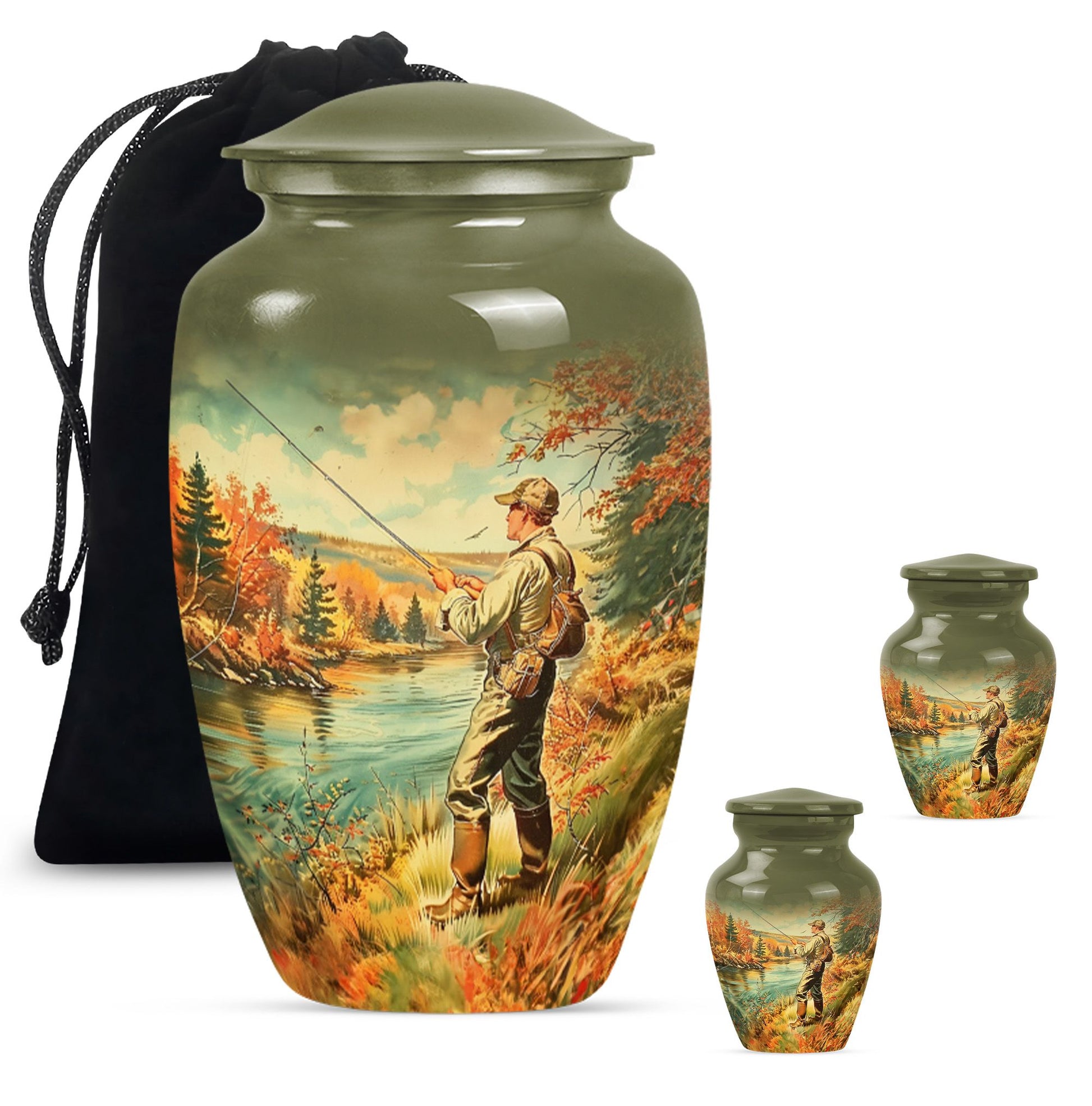 10 inch Classic Fishing Urn.