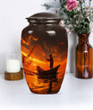 Classic 10 Inch Aluminum Fishing Urn for men's ashes.