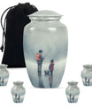 Classic fishing urn, 10-inch large for cremation ashes