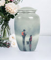 Classic fishing urn, 10-inch large for cremation ashes