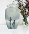 Classic fishing urn, 10-inch large for cremation ashes