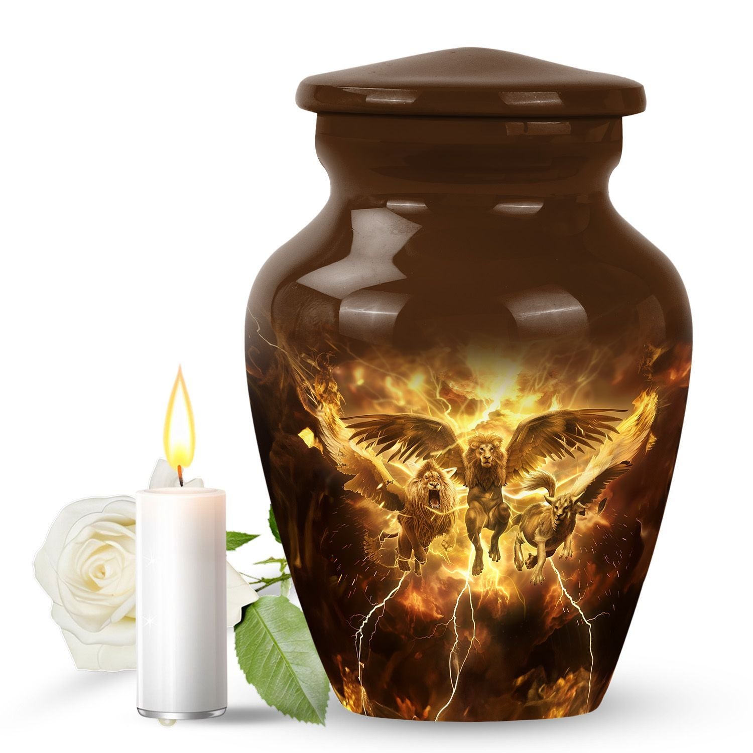 Catholic urn for cremation dad, 