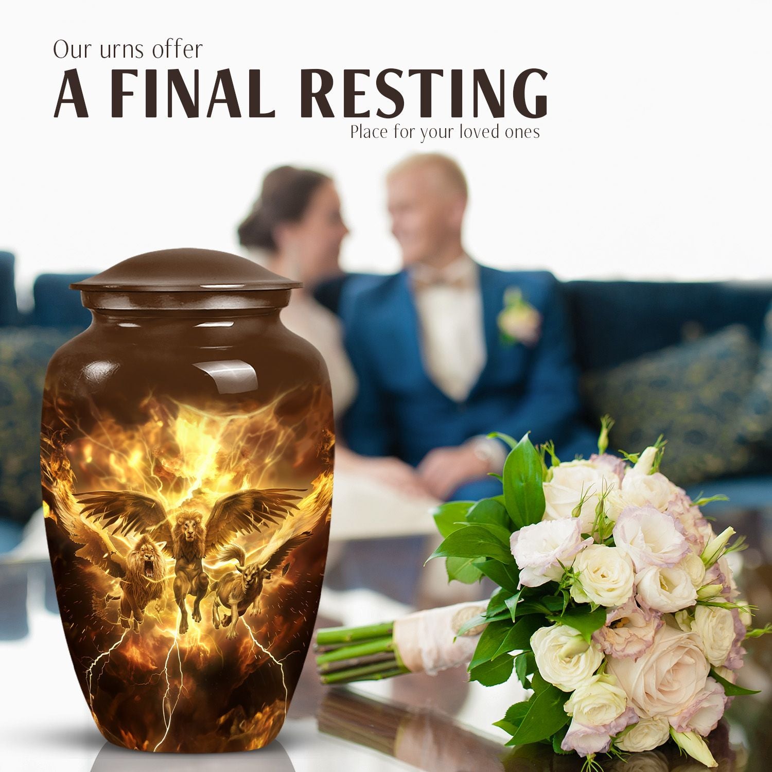 Catholic urn for cremation dad, 