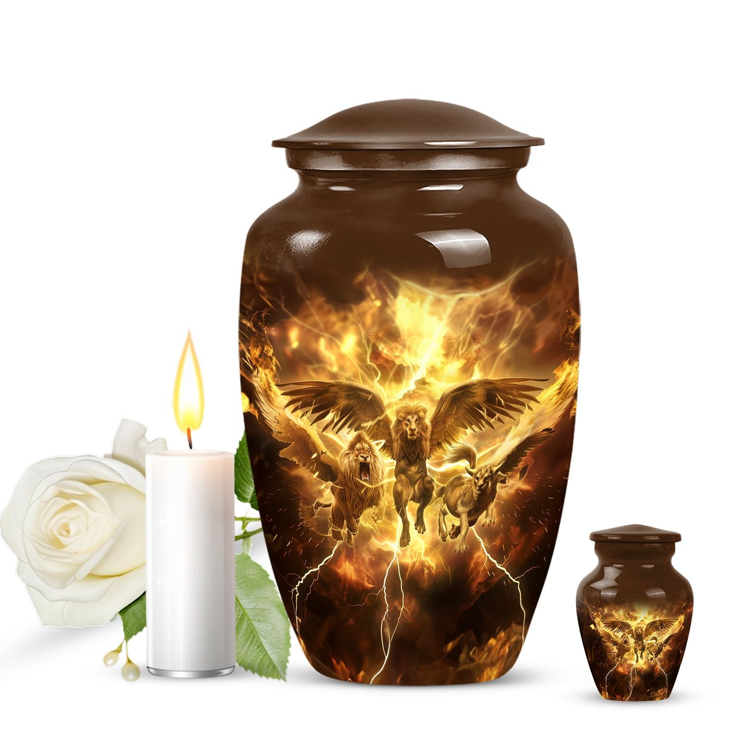 Catholic urn for cremation dad, 