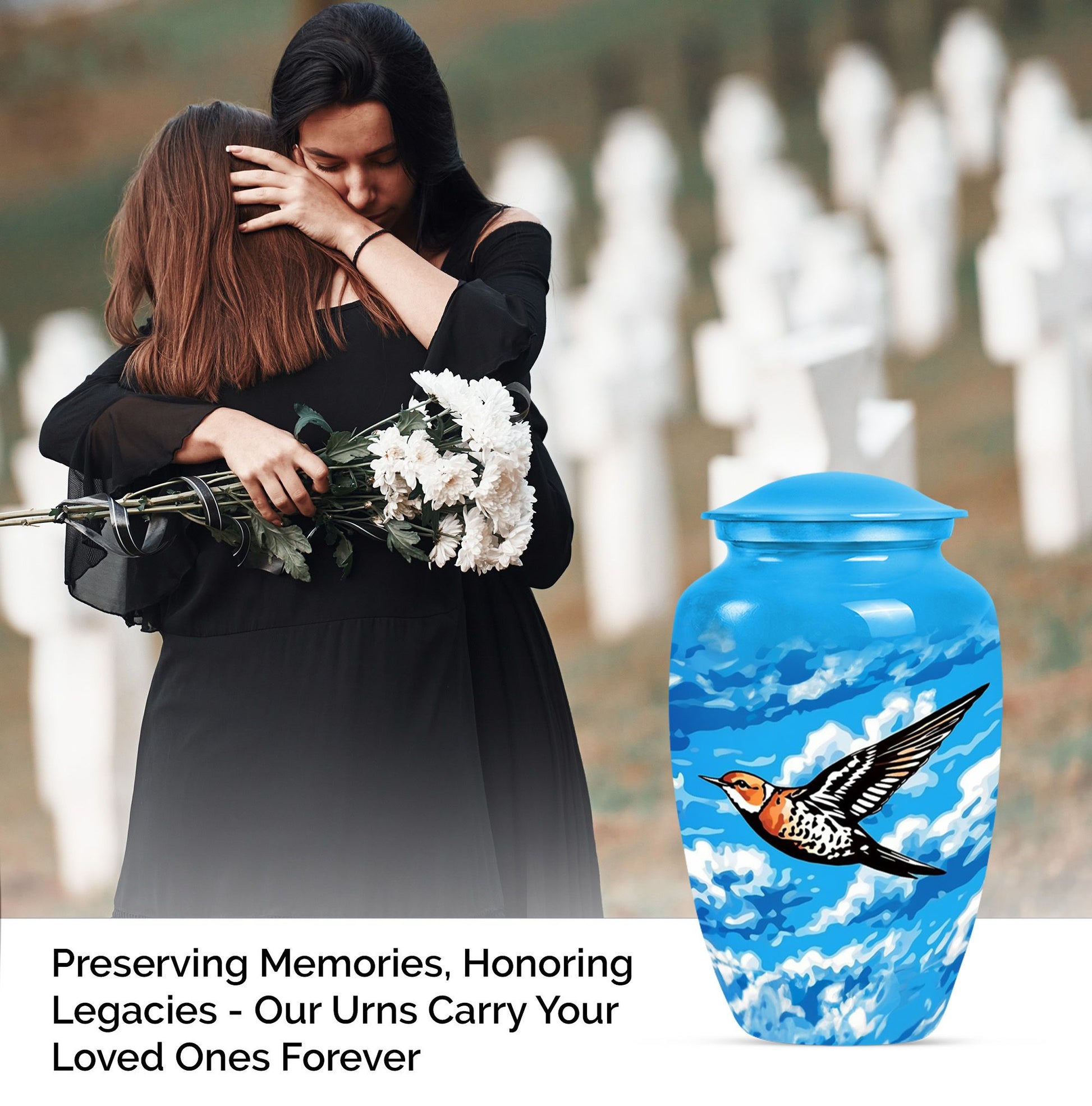 Classic Abstract Funeral Urn for Men's Ashes