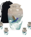 humming bird memorial urn for male or female adults.