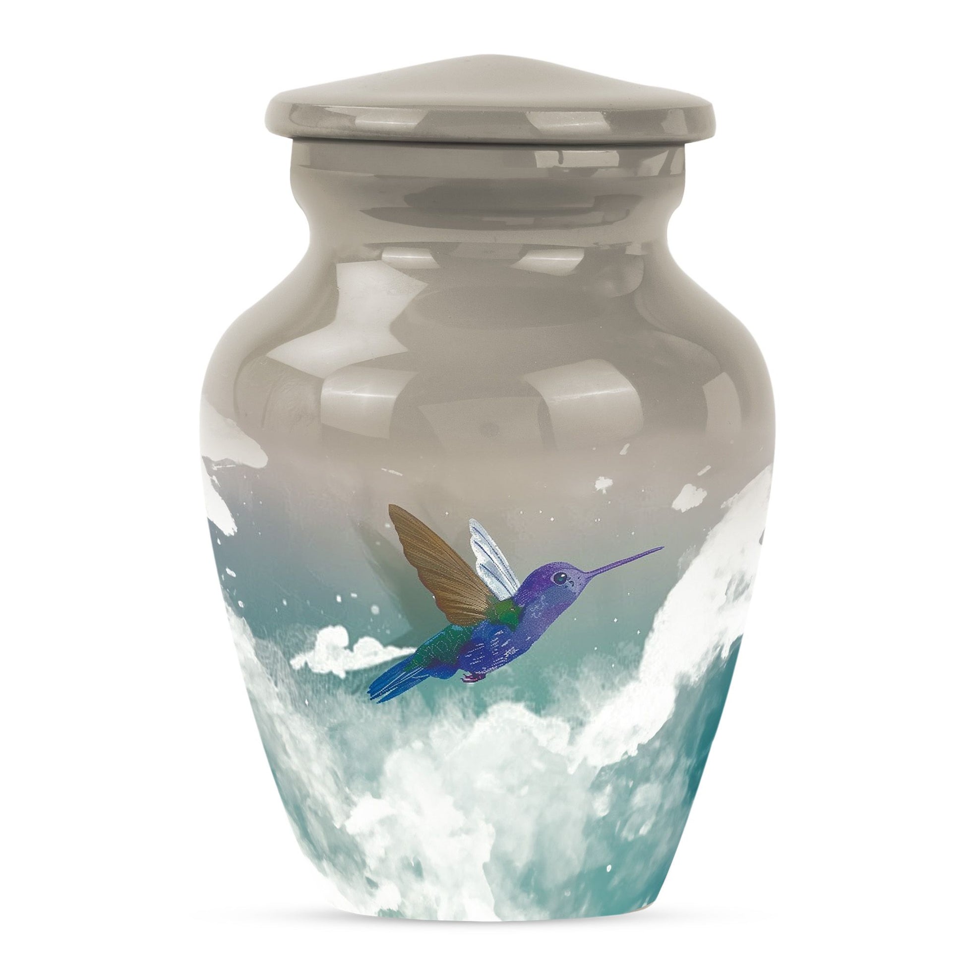 humming bird memorial urn for male or female adults.