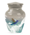 humming bird memorial urn for male or female adults.