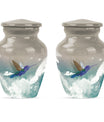 humming bird memorial urn for male or female adults.