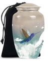 humming bird memorial urn for male or female adults.