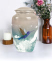 humming bird memorial urn for male or female adults.