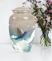 humming bird memorial urn for male or female adults.