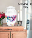 Classic 10-inch diamond urn for adult male ashes.