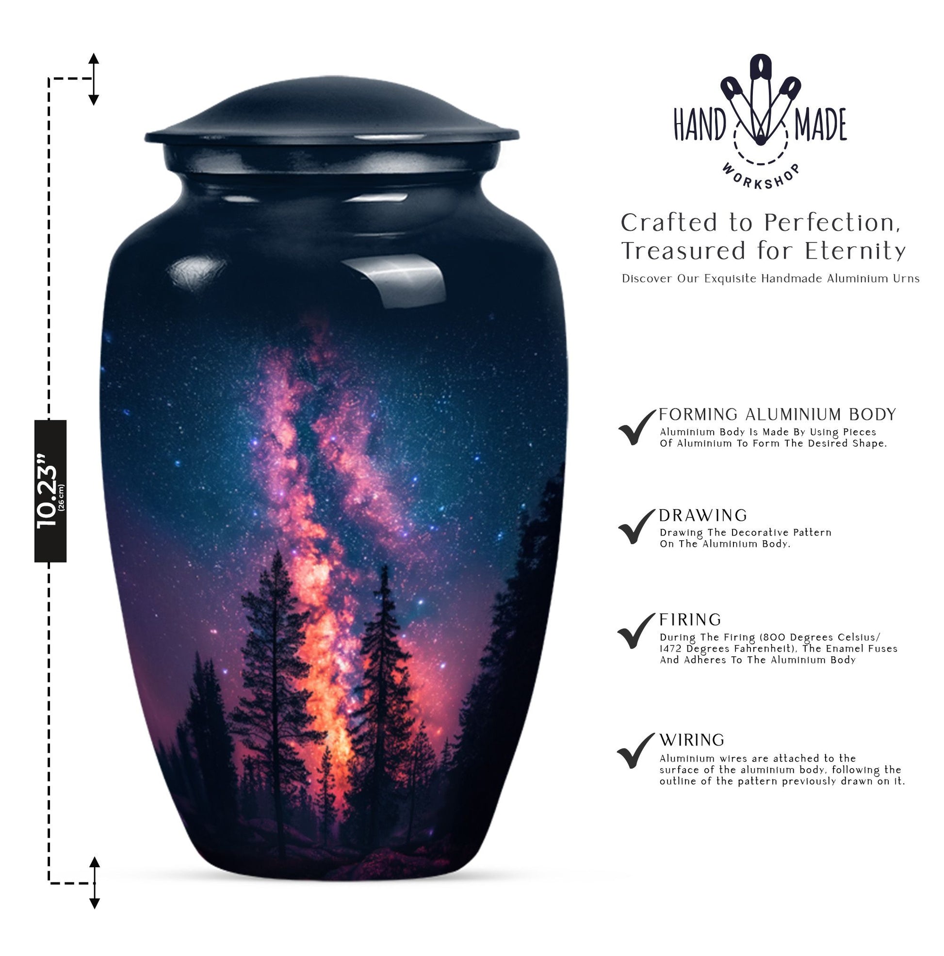 10-inch Classic Galaxy Urn for cremation