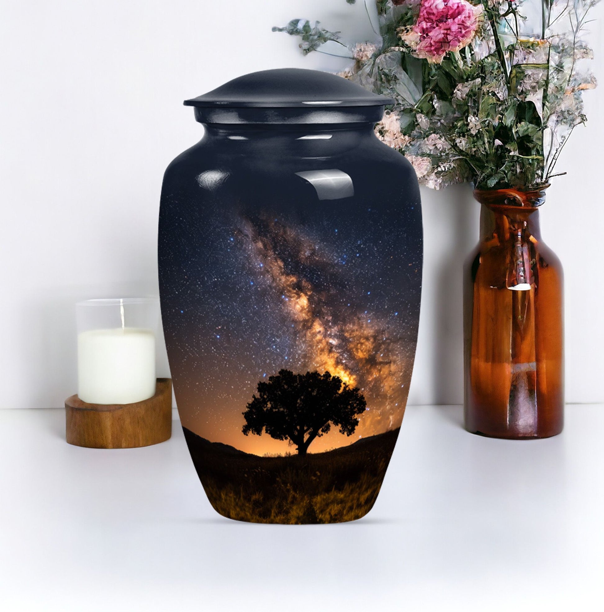 10-inch classic Galaxy Urn abstract design.