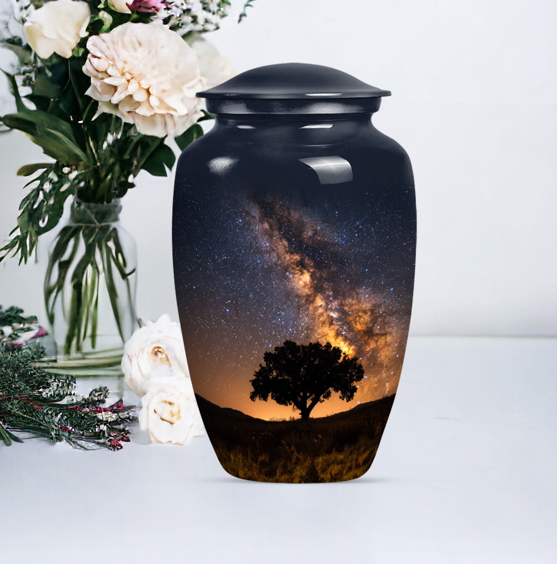 10-inch classic Galaxy Urn abstract design.