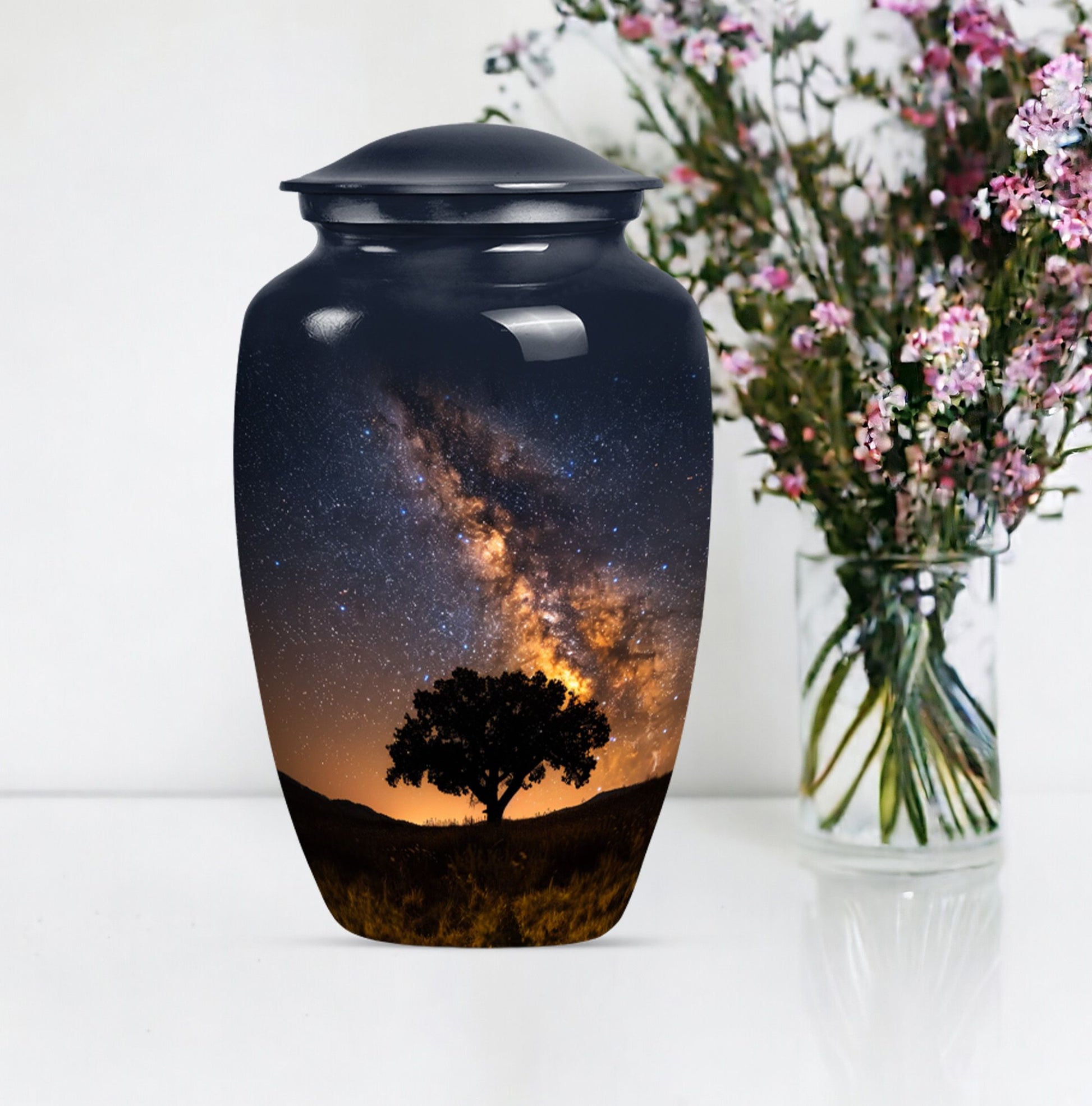 10-inch classic Galaxy Urn abstract design.