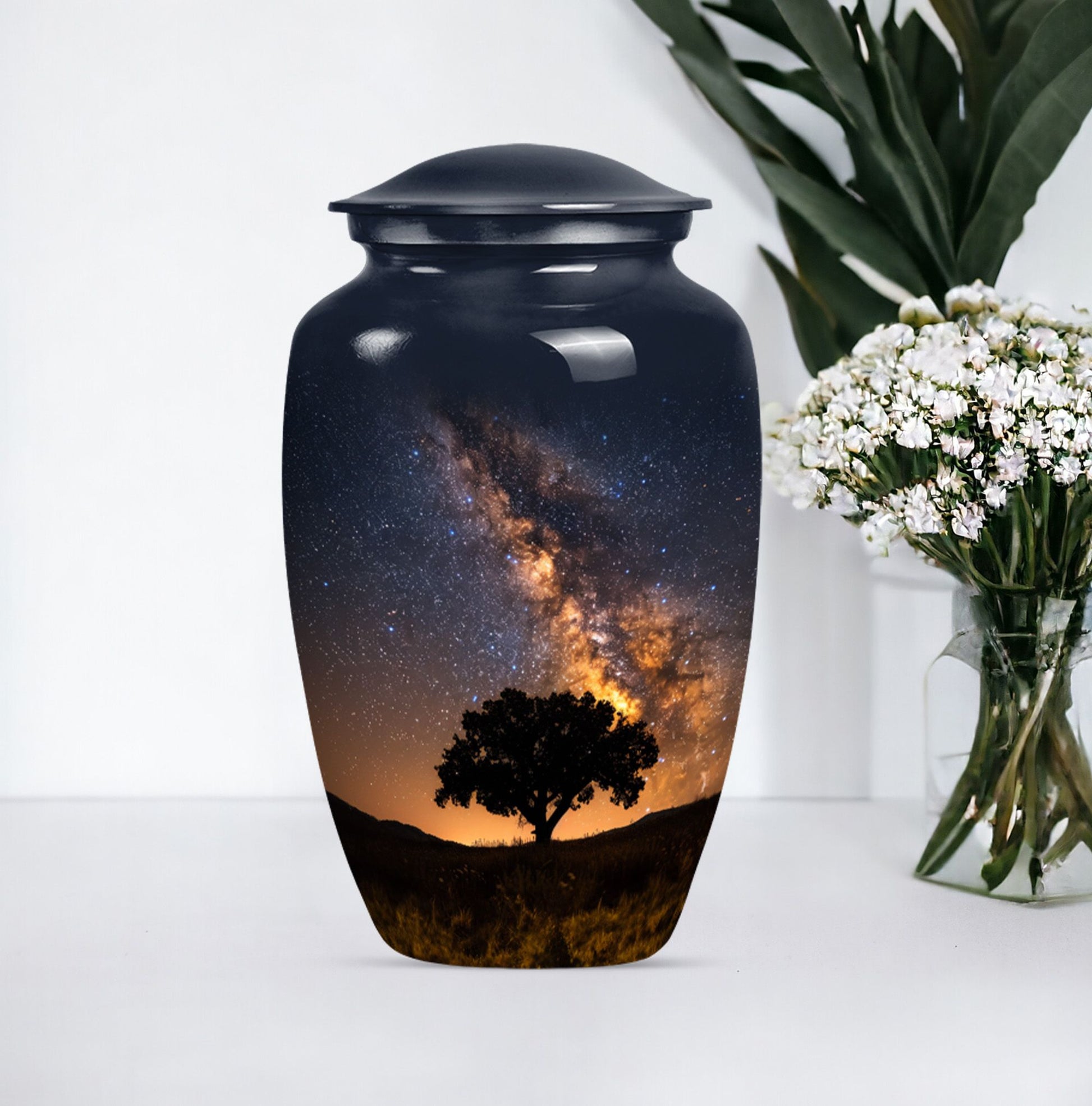 10-inch classic Galaxy Urn abstract design.