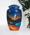 10-inch Galaxy Urn, a classic aluminium burial urn.