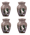 10-inch white cat memorial urn, funeral large urn