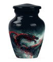 Classic dragon urn, aluminium cremation urn for women