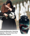 Classic dragon urn, aluminium cremation urn for women