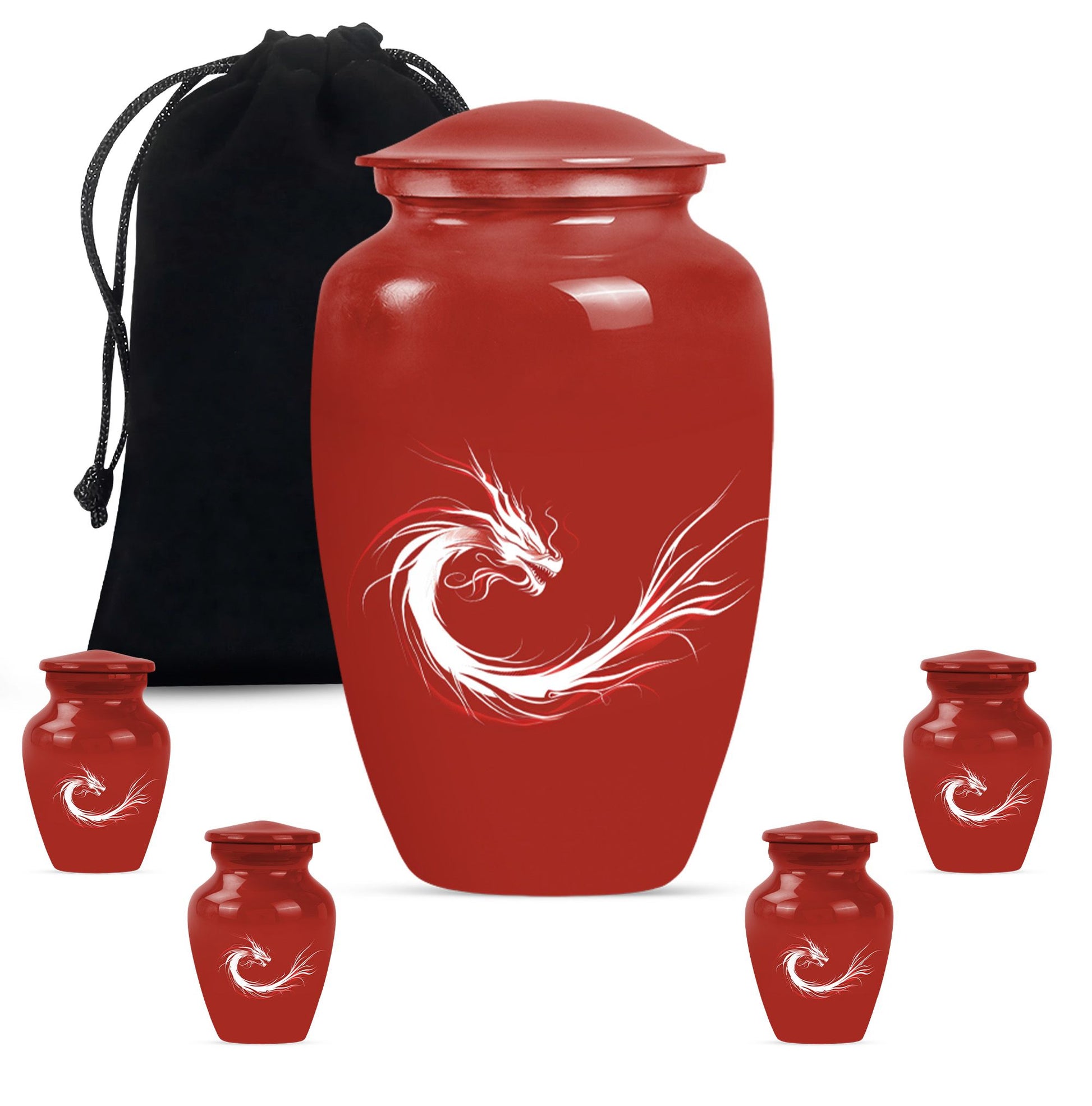 10-inch dragon urn for men