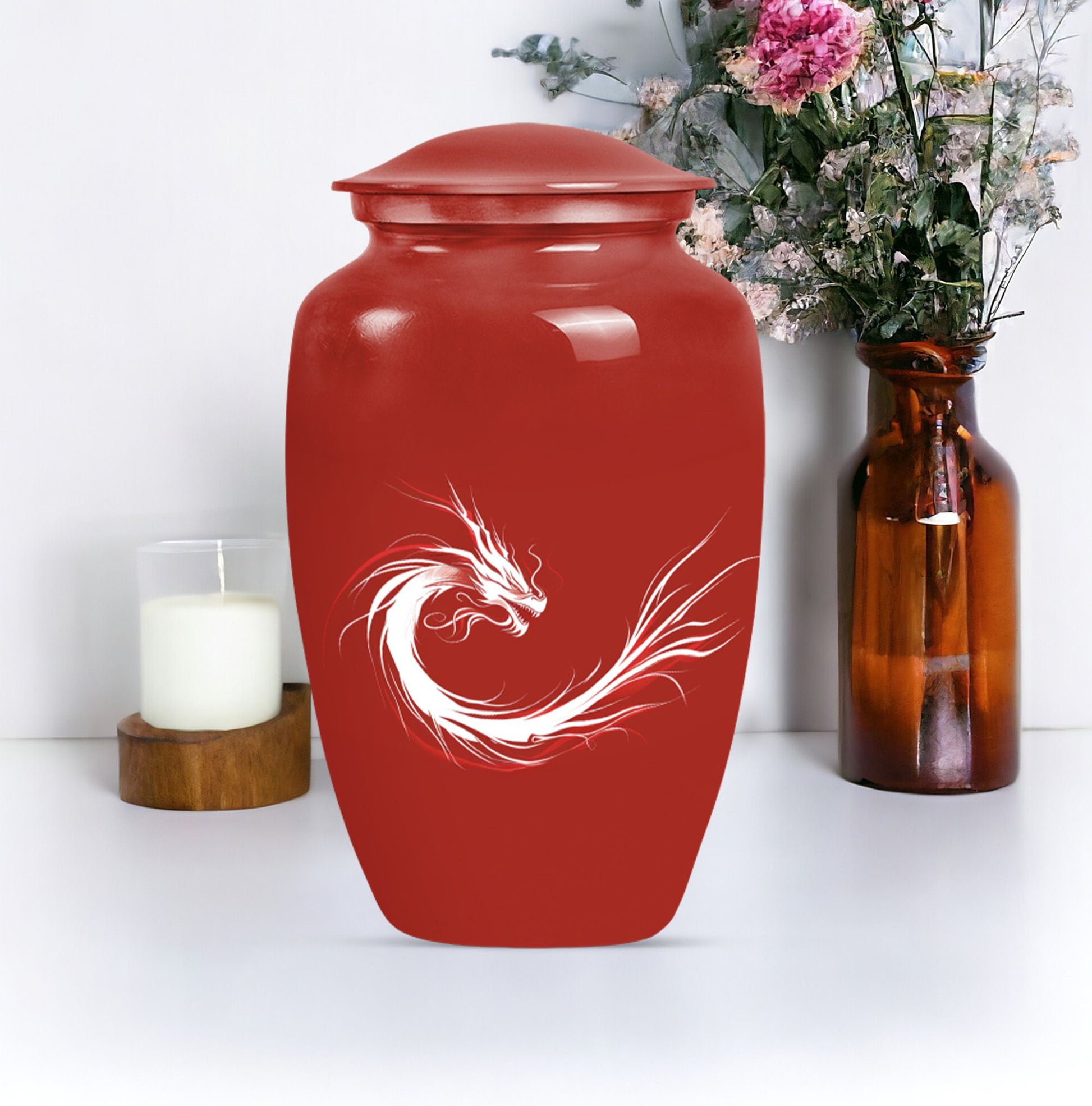 10-inch dragon urn for men