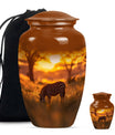 Zebra Small Urn For Human Ashes Funeral, Ashes Cremation Urn